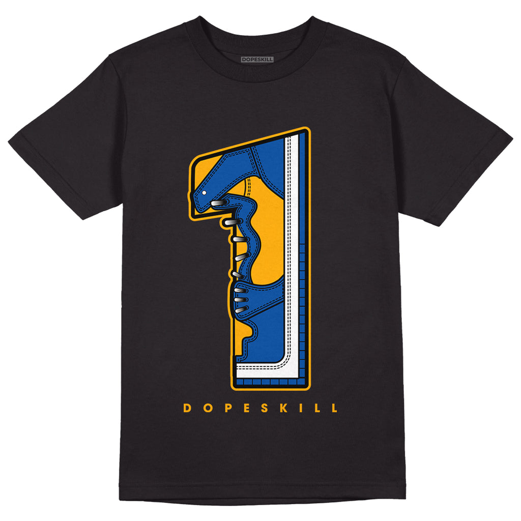 Dunk Blue Jay and University Gold DopeSkill T-Shirt No.1 Graphic Streetwear - Black