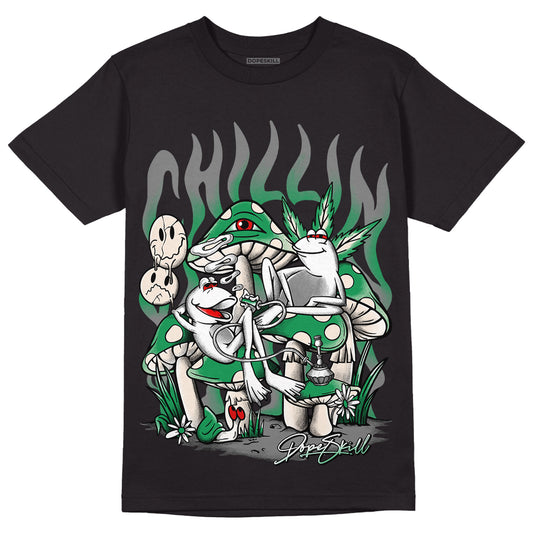 Jordan 2 Retro Lucky Green DopeSkill T-Shirt Chillin Graphic Streetwear - Black