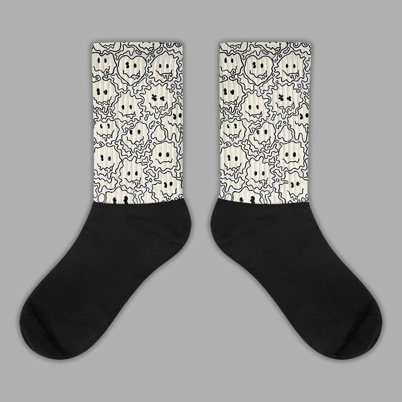 Light Orewood Brown 11s Low Sublimated Socks Slime Graphic