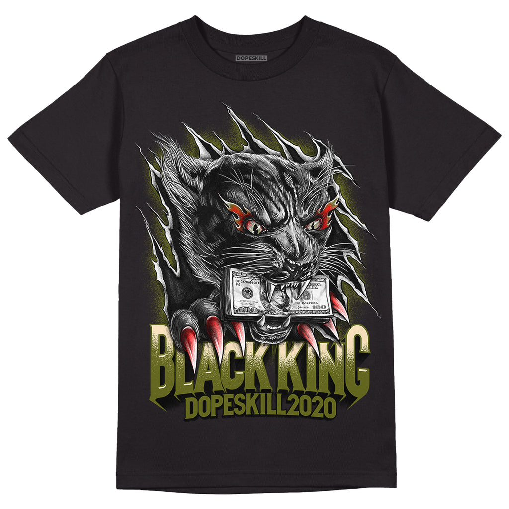 Travis Scott x Jordan 1 Low OG “Olive” DopeSkill T-Shirt Black King Graphic Streetwear - Black