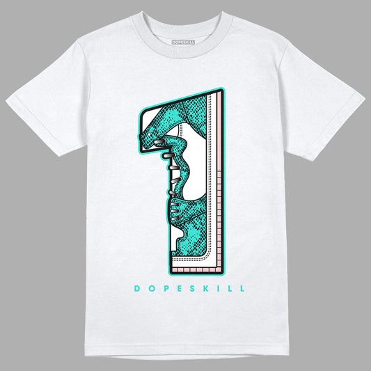 Green Snakeskin Dunk Low DopeSkill T-Shirt No.1 Graphic - White