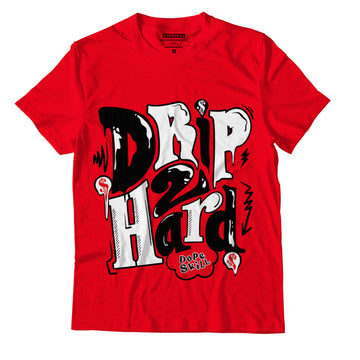 AJ 4 Red Thunder DopeSkill Red T-shirt Drip Too Hard Graphic