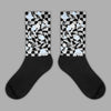 Black Metallic Chrome 6s Sublimated Socks Mushroom Graphic