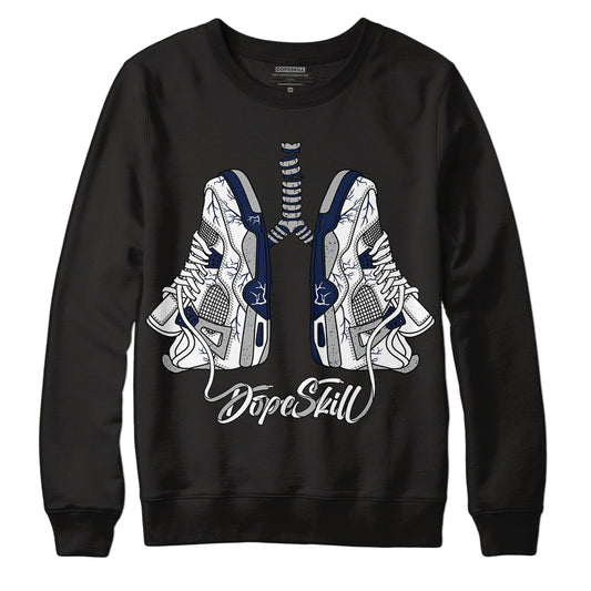 Midnight Navy 4s DopeSkill Sweatshirt Breathe Graphic - Black