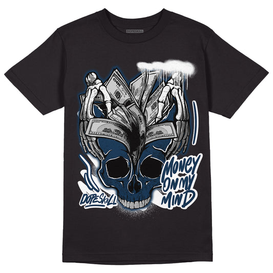 Brave Blue 13s DopeSkill T-Shirt MOMM Skull Graphic - Black