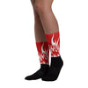 FIRE Sublimated Socks Match AJ 6 “Red Oreo”