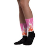 FIRE Sublimated Socks Match AJ 5 GS Pinksicle