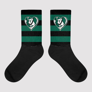 Lottery Pack Malachite Green Dunk Low Sublimated Socks Horizontal Stripes Graphic