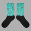 Green Snakeskin Dunk Low Sublimated Socks Slime Graphic