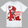 Gym Red 9s DopeSkill T-Shirt Broken Heart Graphic - White 