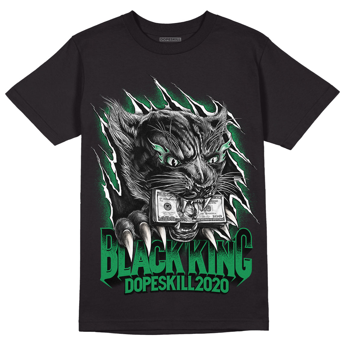 Jordan 3 WMNS “Lucky Green” DopeSkill T-Shirt Black King Graphic Streetwear - Black