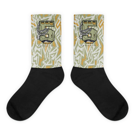 Jordan 5 Jade Horizon DopeSkill Socks Curved Graphic