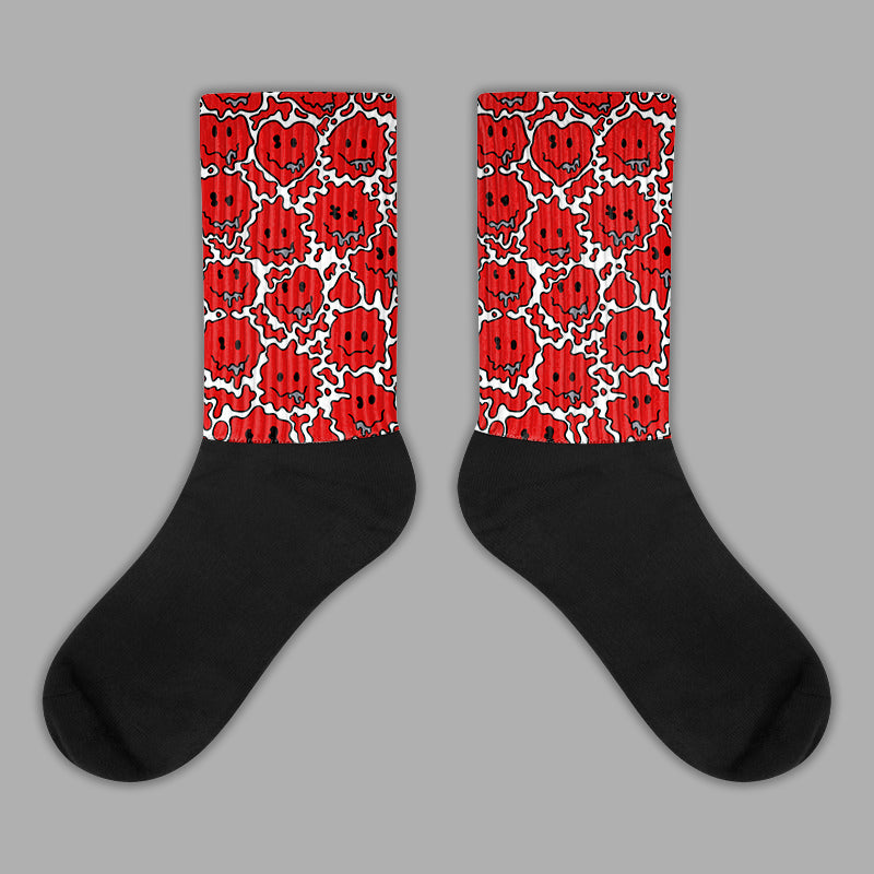 Gym Red 9s Sublimated Socks Slime Graphic