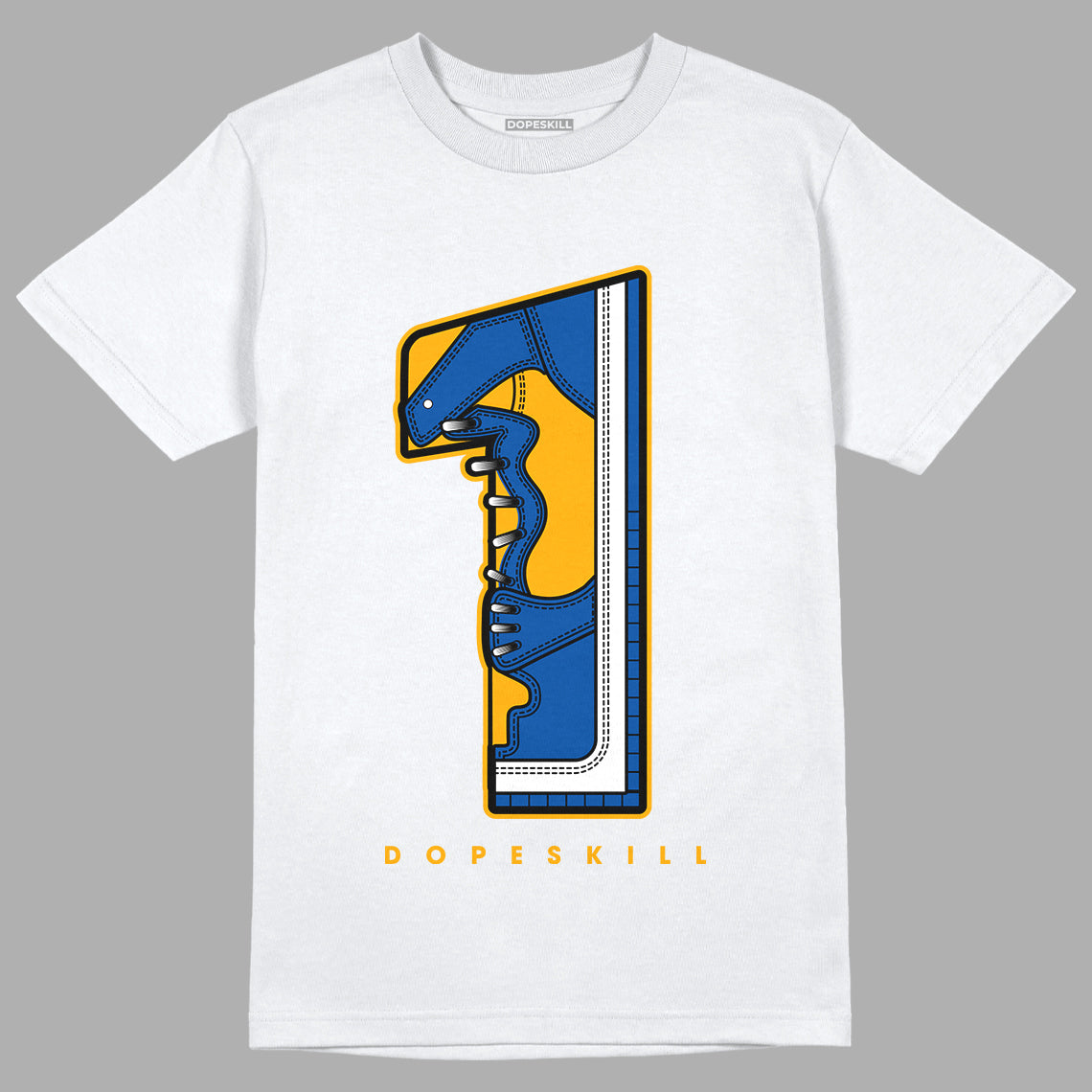 Dunk Blue Jay and University Gold DopeSkill T-Shirt Smile Through