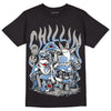 Jordan 5 Retro University Blue DopeSkill T-Shirt Chillin Graphic Streetwear - Black
