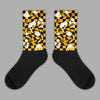 Taxi Yellow Toe 1s Sublimated Socks Mushroom Graphic