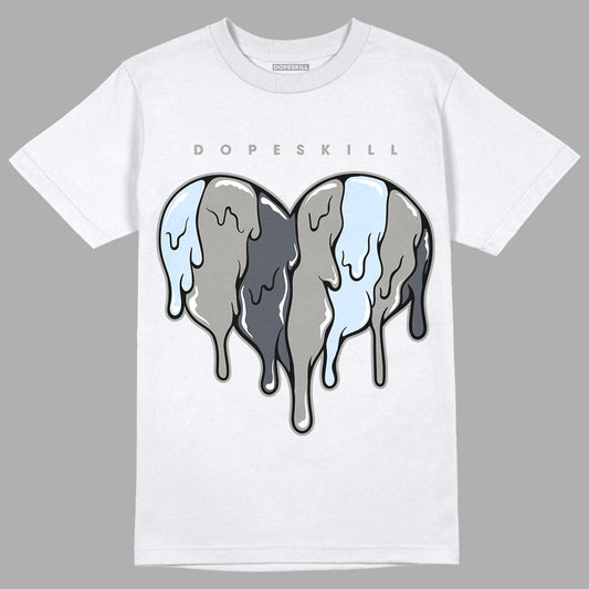 Jordan 6 Retro Cool Grey DopeSkill T-Shirt Slime Drip Heart Graphic Streetwear - White 