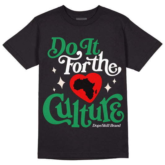 Jordan 2 Retro Lucky Green DopeSkill T-Shirt Do It For The Culture Graphic Streetwear - Black