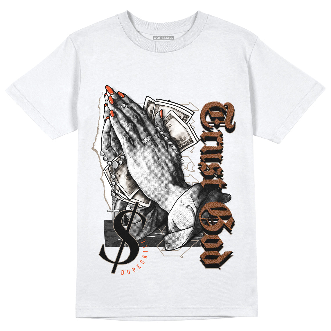 Jordan 3 “Desert Elephant” DopeSkill T-Shirt Trust God Graphic - White