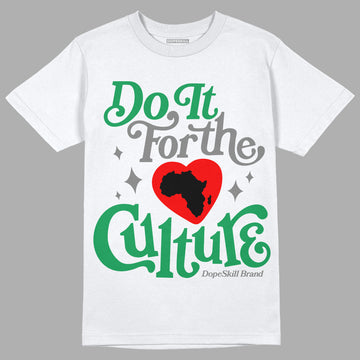 Jordan 2 Retro Lucky Green DopeSkill T-Shirt Do It For The Culture Graphic Streetwear  - White