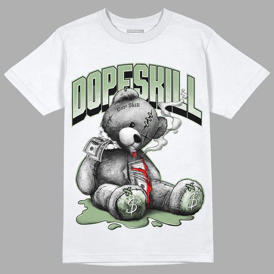 Seafoam 4s DopeSkill T-Shirt Sick Bear Graphic - White 