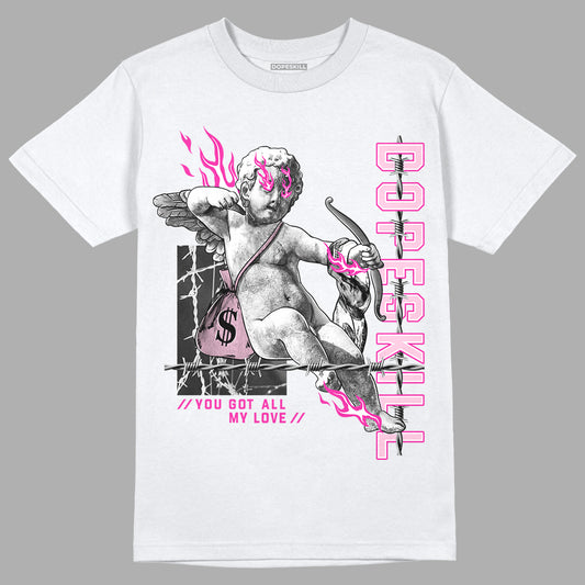 Triple Pink Dunk Low DopeSkill T-Shirt You Got All My Love Graphic - White 