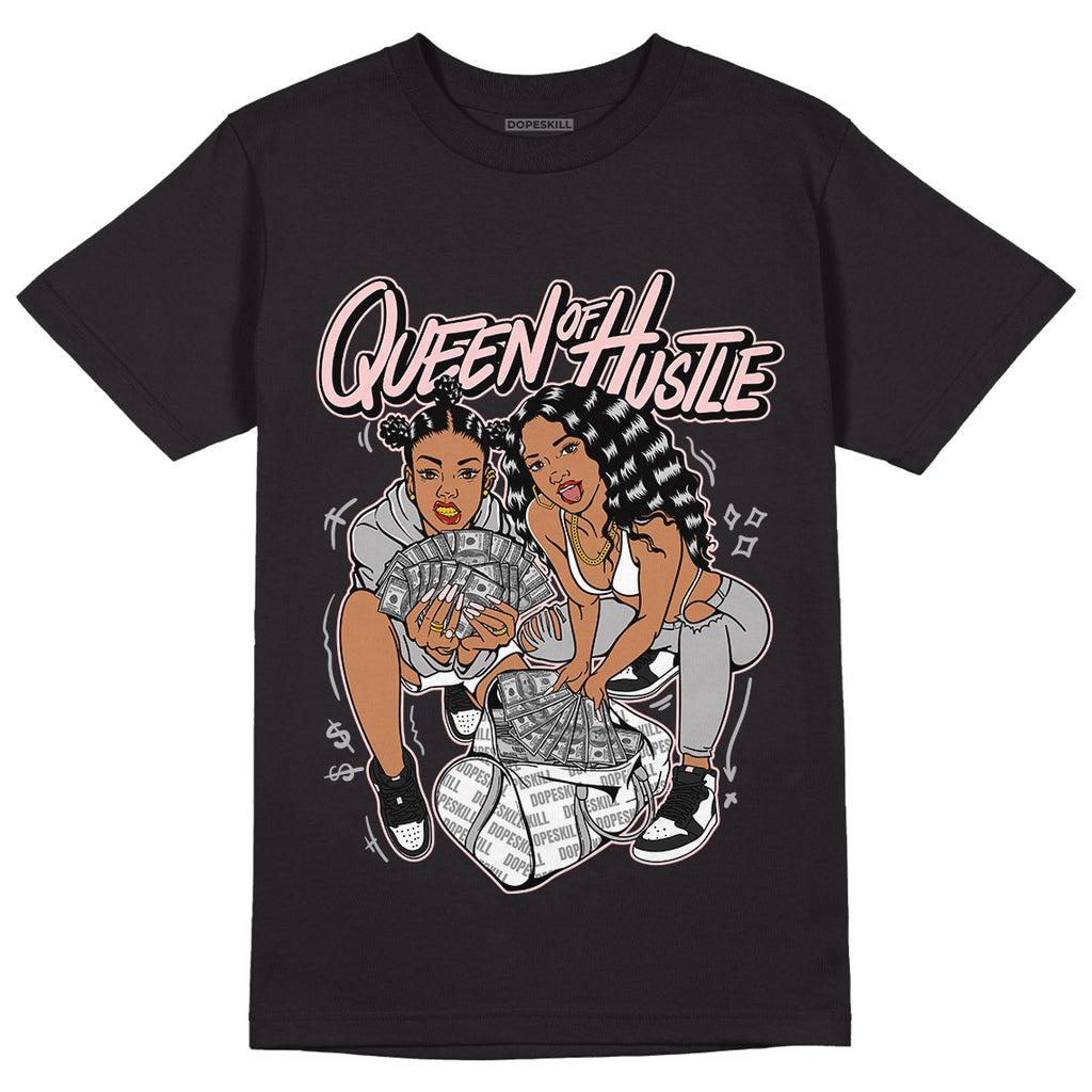Jordan 1 Retro High OG Stage Haze DopeSkill T-Shirt Queen Of Hustle Graphic - Black