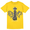 Jordan 4 Lightning DopeSkill Tour Yellow T-Shirt Queen Chess Graphic Streetwear