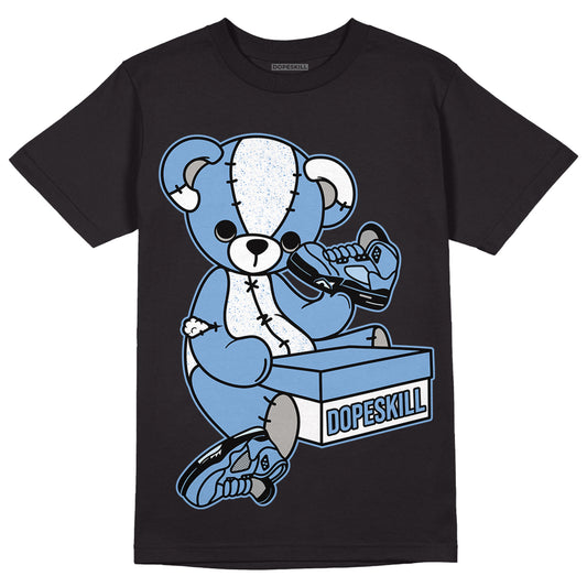 Jordan 5 Retro University Blue DopeSkill T-Shirt Sneakerhead BEAR Graphic Streetwear - Black