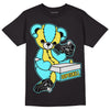 Aqua 5s DopeSkill T-Shirt Sneakerhead BEAR Graphic - Black