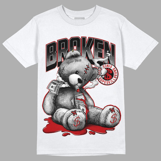Playoffs 13s DopeSkill T-Shirt Sick Bear Graphic - White