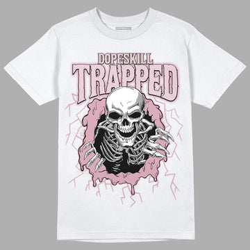 Dunk Low Teddy Bear Pink DopeSkill T-Shirt Trapped Halloween Graphic - White 