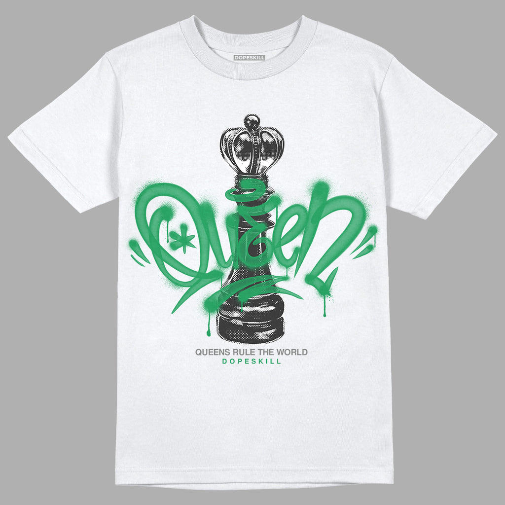 Jordan 2 Retro Lucky Green DopeSkill T-Shirt Queen Chess Graphic Streetwear - White
