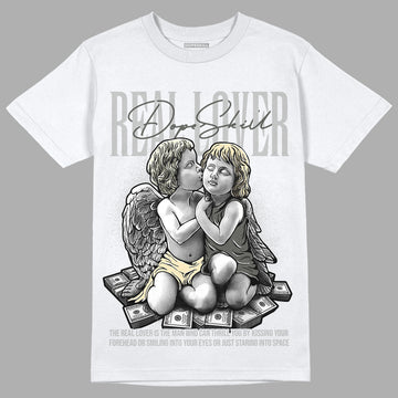 Jordan 4 Retro SE Craft Photon Dust DopeSkill T-Shirt Real Lover  Graphic Streetwear  - White 