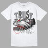 Fire Red 9s DopeSkill T-Shirt Trust No One Graphic - White 