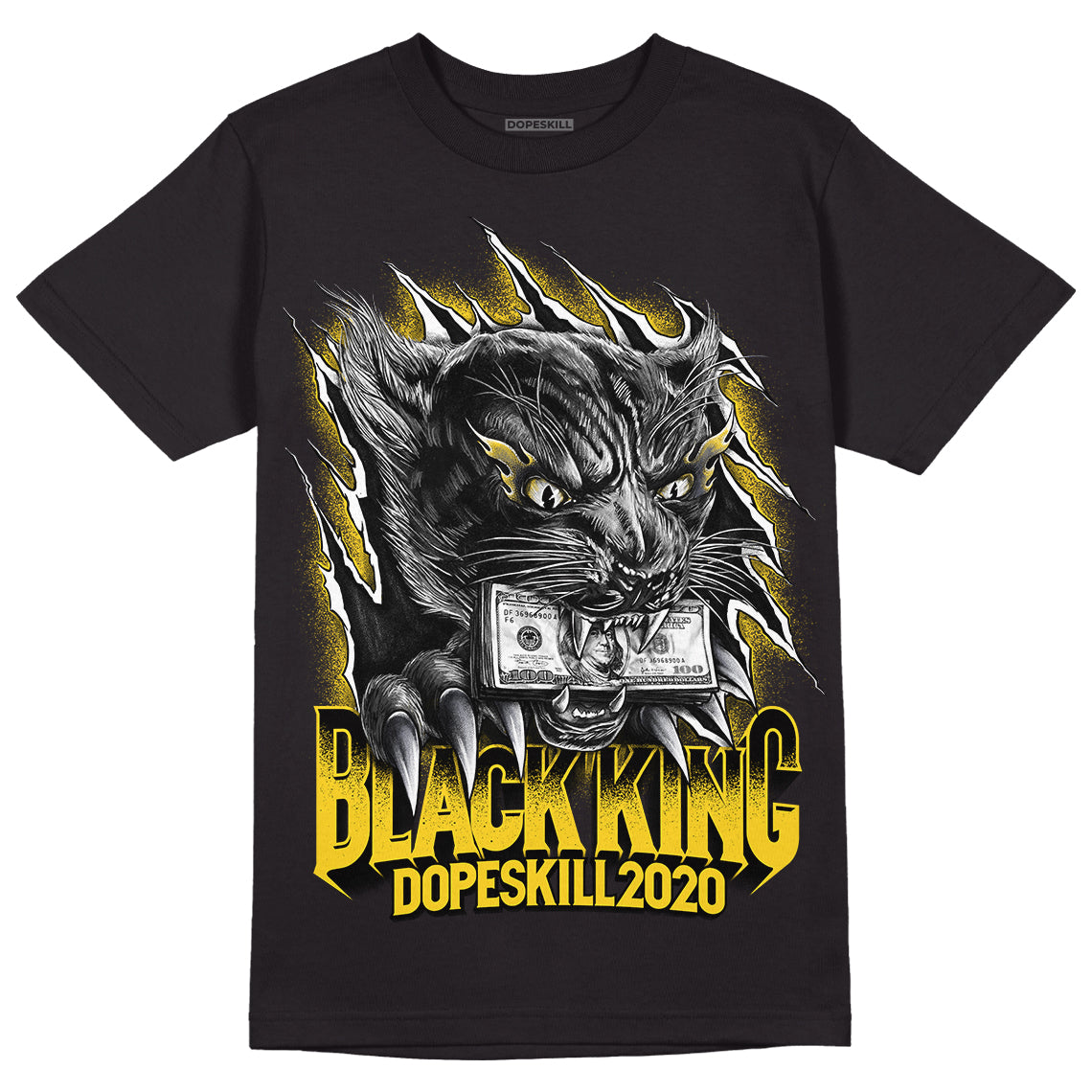 Lightning 4s DopeSkill T-Shirt Black King Graphic - Black