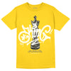 Jordan 4 Lightning DopeSkill Tour Yellow T-Shirt King Chess Graphic Streetwear