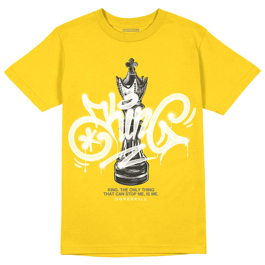 Jordan 4 Lightning DopeSkill Tour Yellow T-Shirt King Chess Graphic Streetwear