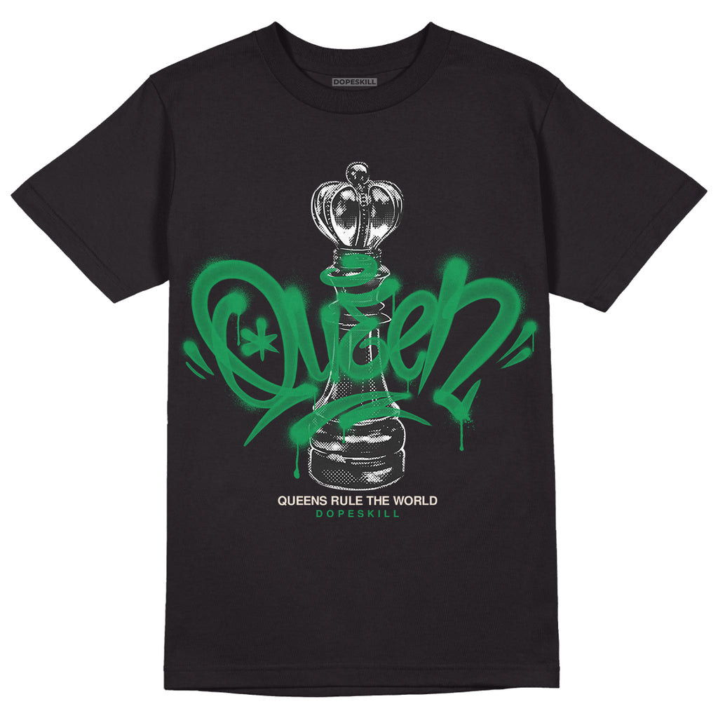 Jordan 2 Retro Lucky Green DopeSkill T-Shirt Queen Chess Graphic Streetwear - Black