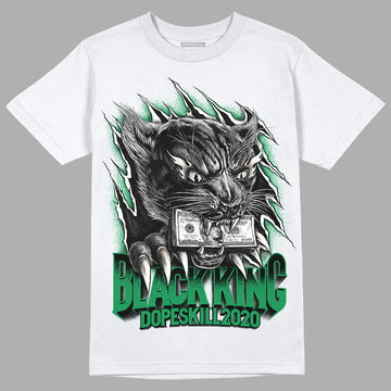 Jordan 2 Retro Lucky Green DopeSkill T-Shirt Black King Graphic Streetwear - White