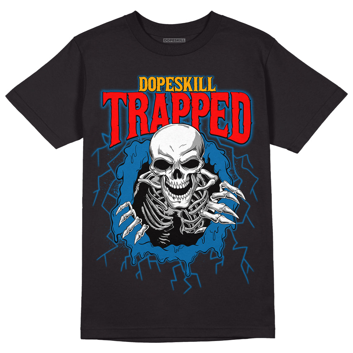 Messy Room 4s DopeSkill T-Shirt Trapped Halloween Graphic - Black