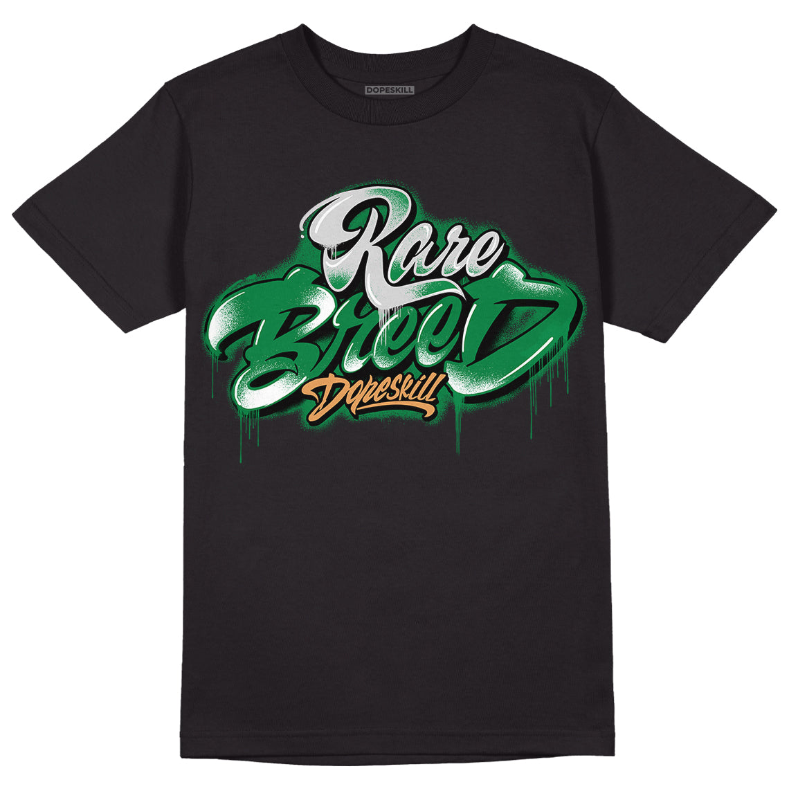 Nike SB x Jordan 4 “Pine Green” DopeSkill T-Shirt Rare Breed Type Graphic Streetwear - Black