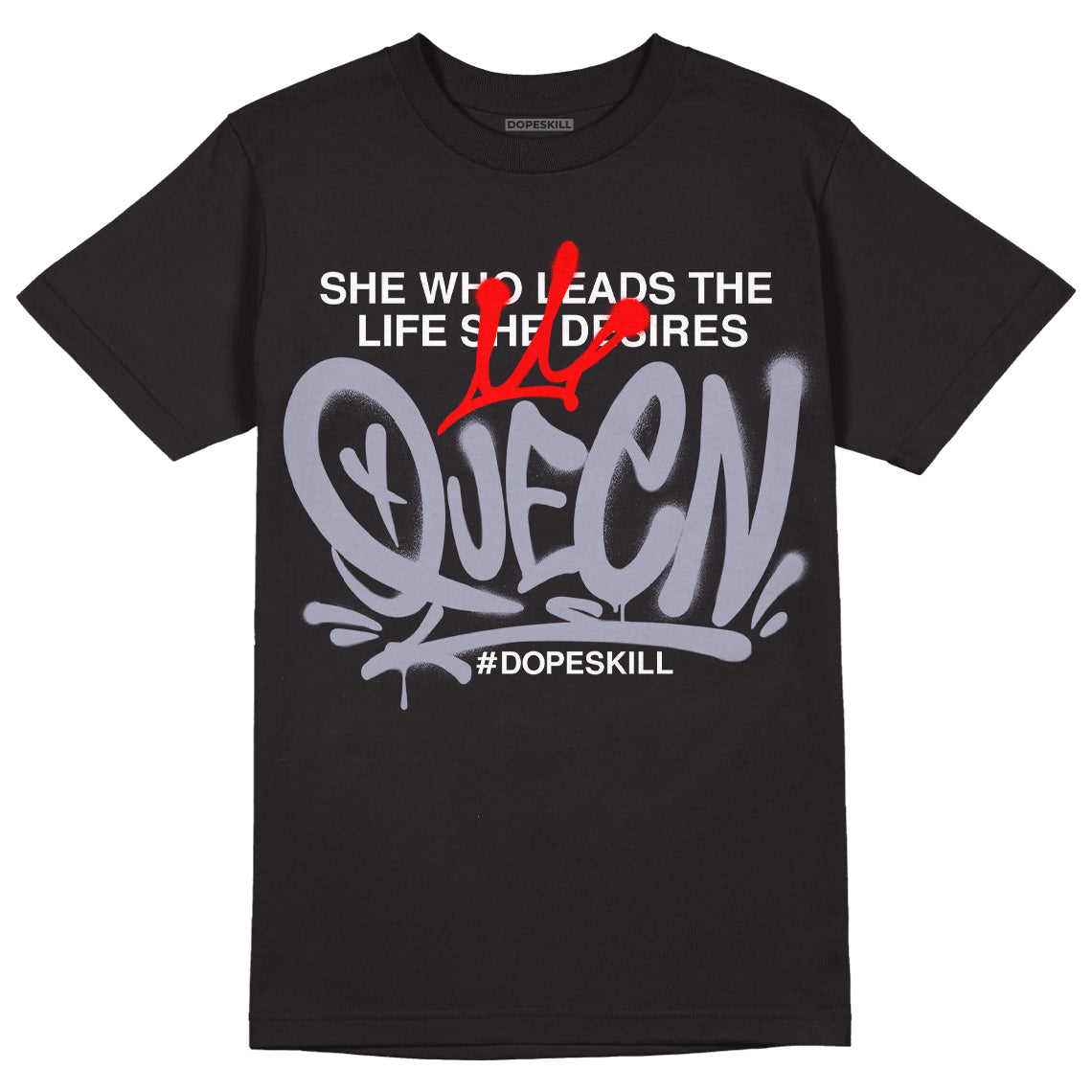 Jordan 13 Retro 'Black Flint' DopeSkill T-Shirt Queen Graphic Streetwear - Black