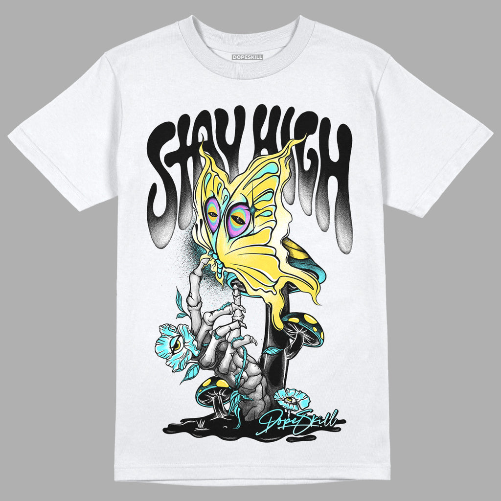 Aqua 5s DopeSkill T-Shirt Stay High Graphic - White