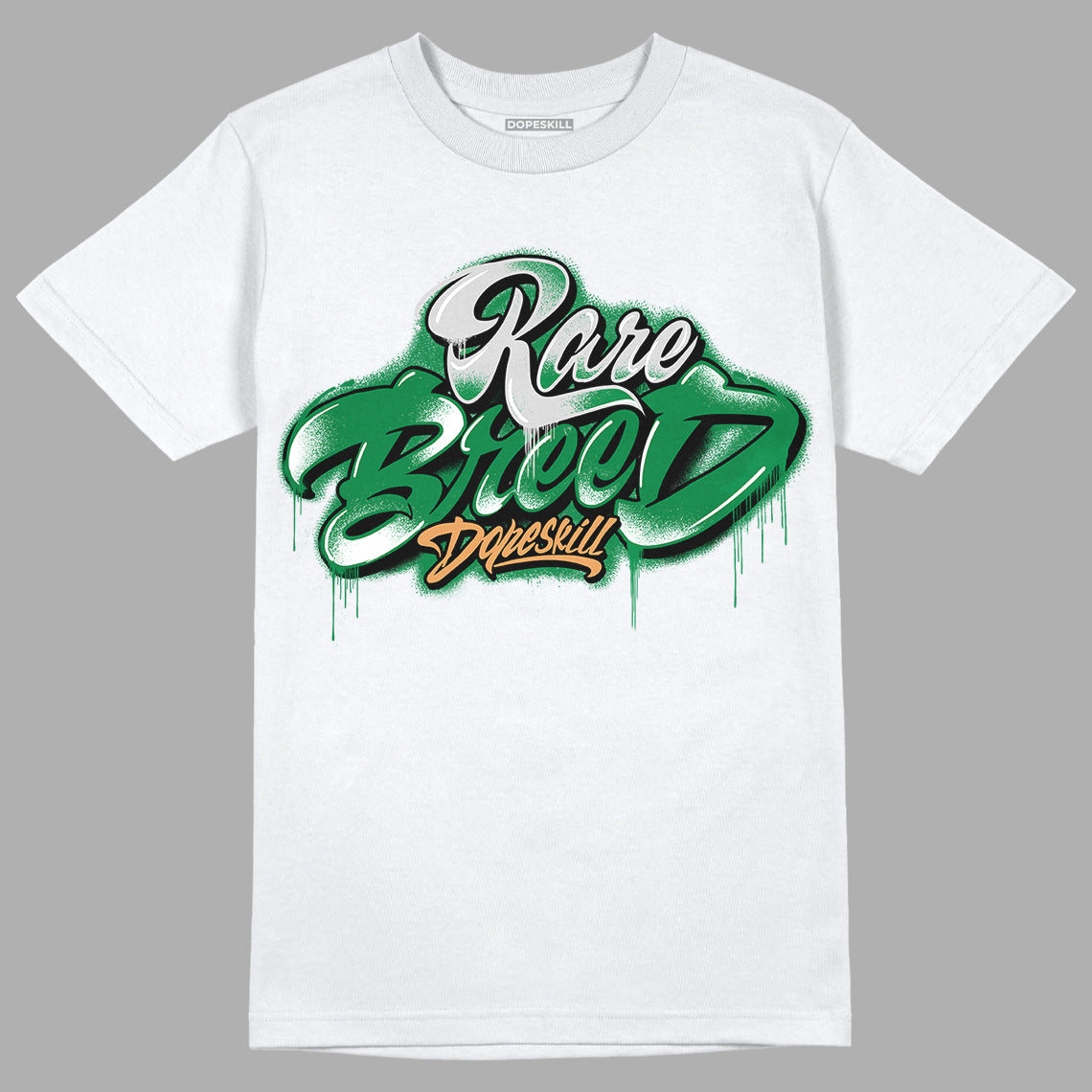 Nike SB x Jordan 4 “Pine Green” DopeSkill T-Shirt Rare Breed Type Graphic Streetwear - White