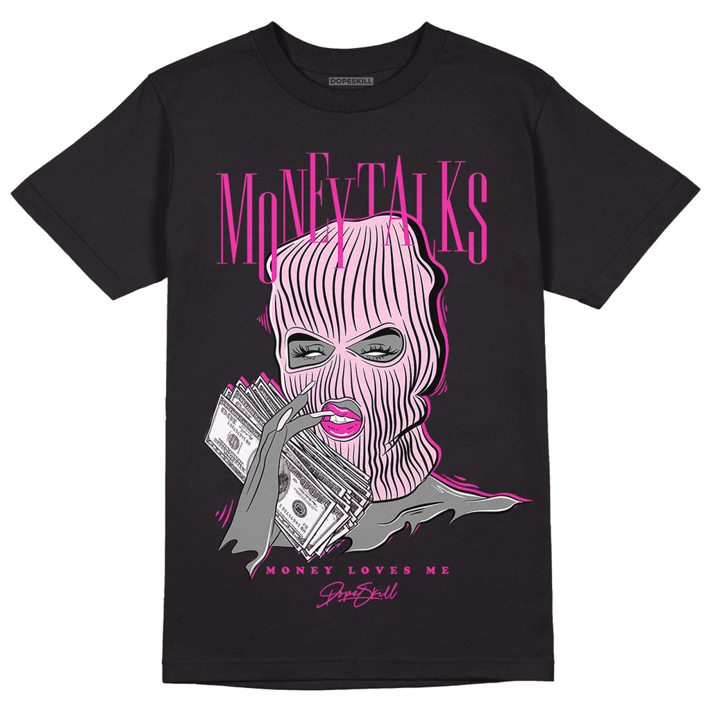Triple Pink Dunk Low DopeSkill T-Shirt Money Talks Graphic - Black