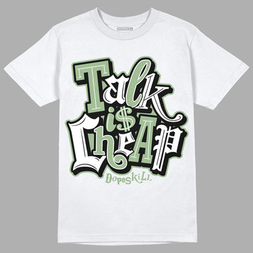 Seafoam 4s DopeSkill T-Shirt Talk Is Chip Graphic - White 