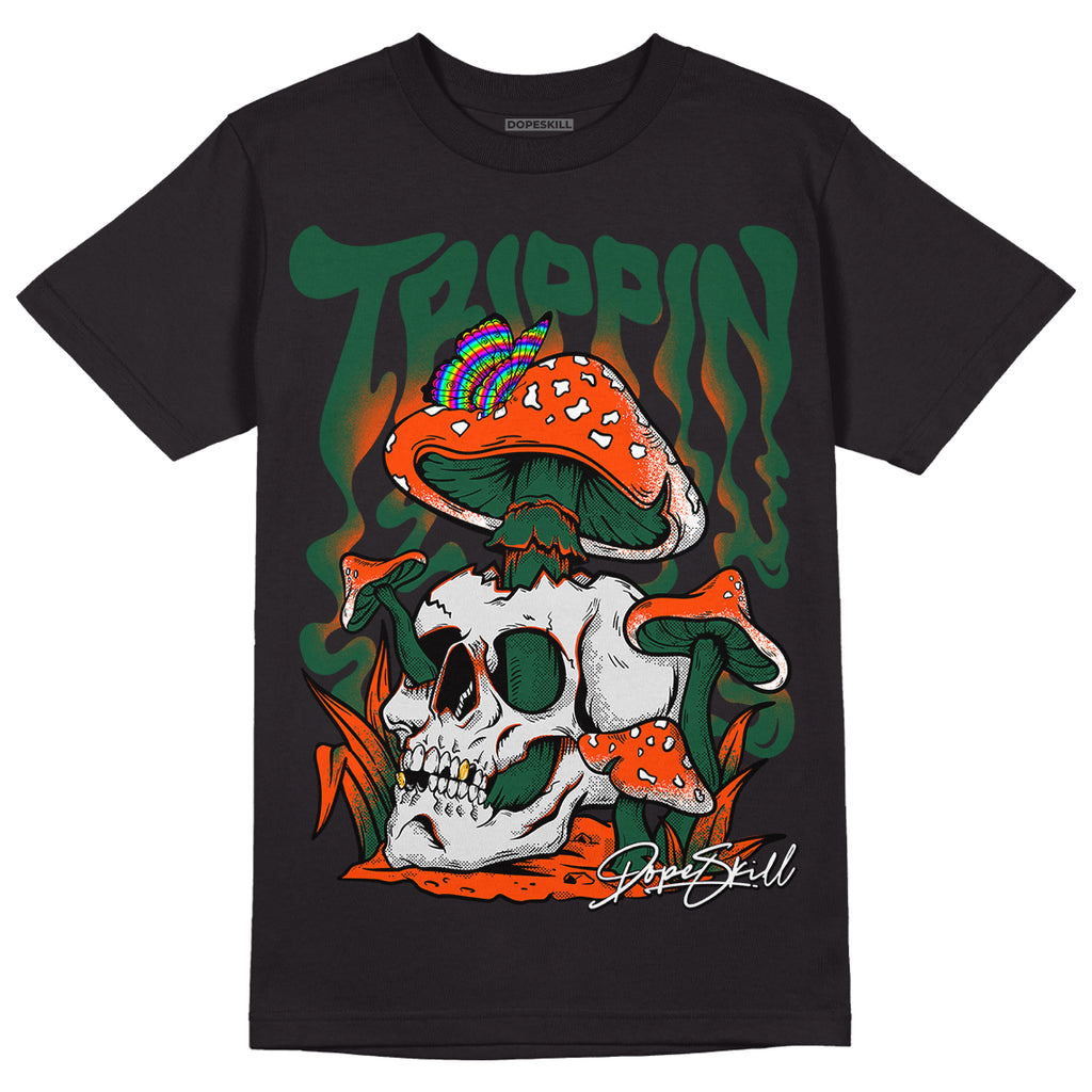 Dunk Low Team Dark Green Orange DopeSkill T-Shirt Trippin Graphic - Black