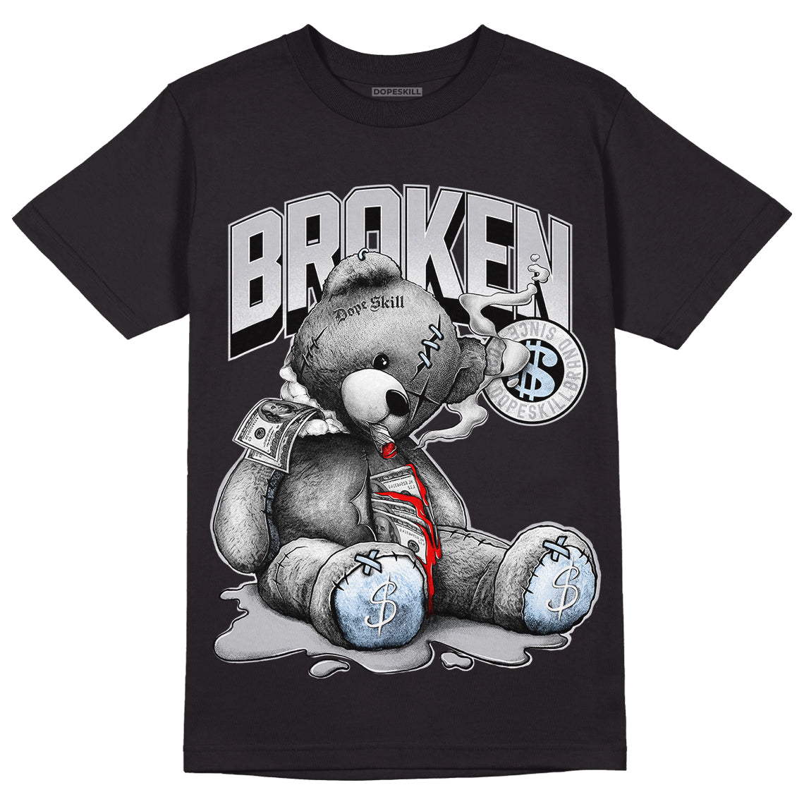 Jordan 11 Retro Low Cement Grey DopeSkill T-Shirt Sick Bear Graphic Streetwear - Black