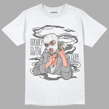 Jordan 12 Stealth DopeSkill T-Shirt Money Is The Motive Graphic - White 